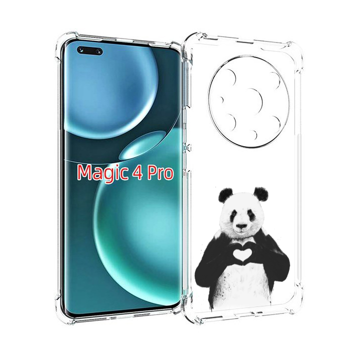 

Чехол MyPads Влюбленная панда для Honor Magic4 Pro, Прозрачный, Tocco