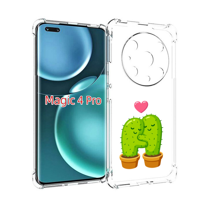 

Чехол MyPads Влюбленные-кактусы для Honor Magic4 Pro, Прозрачный, Tocco