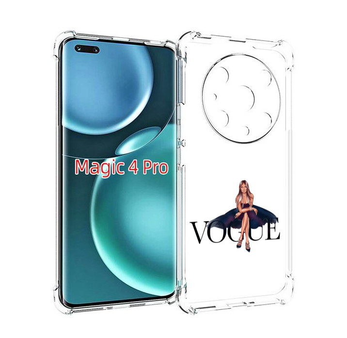 

Чехол MyPads Вог-девушка женский для Honor Magic4 Pro, Прозрачный, Tocco