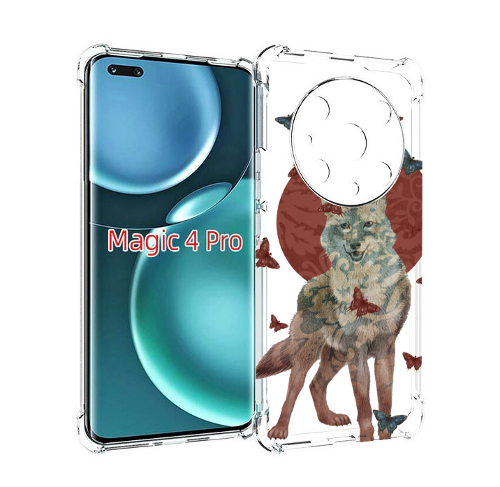 

Чехол MyPads Волчица с бабочками для Honor Magic4 Pro, Прозрачный, Tocco
