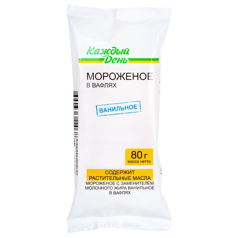 Мороженое пломбир Каждый День брикет 80 г
