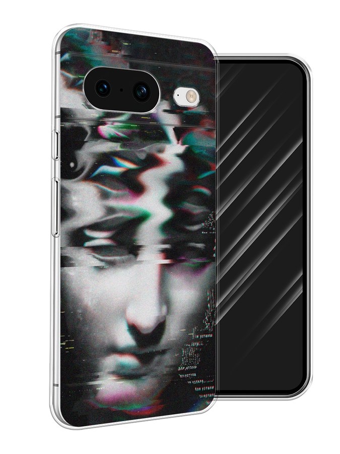 

Чехол Awog на Google Pixel 8 "Glitch Art", Серый, 271550-9
