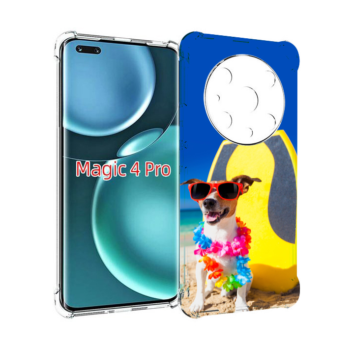 

Чехол MyPads Гавайская-собака для Honor Magic4 Pro, Прозрачный, Tocco