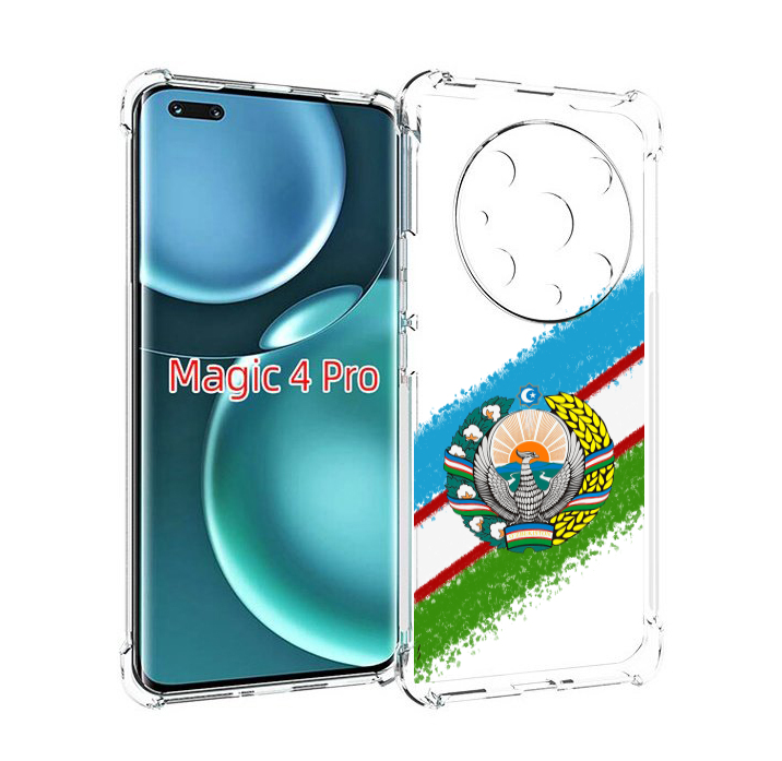 

Чехол MyPads Герб флаг Узбекистана для Honor Magic4 Pro, Прозрачный, Tocco