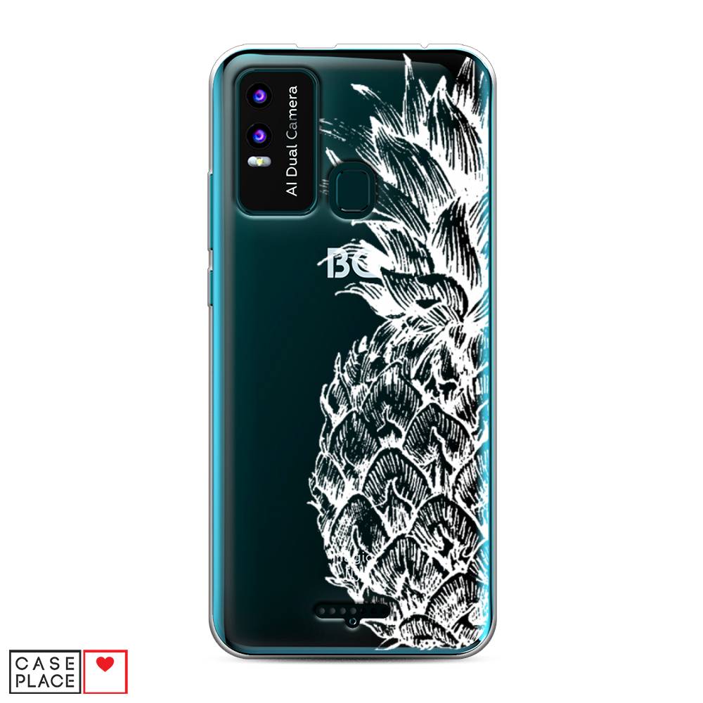 

Чехол Awog на BQ 6630L Magic L / BQ 6630L Мэджик L "Ананас графика белая", Разноцветный, 201650-10