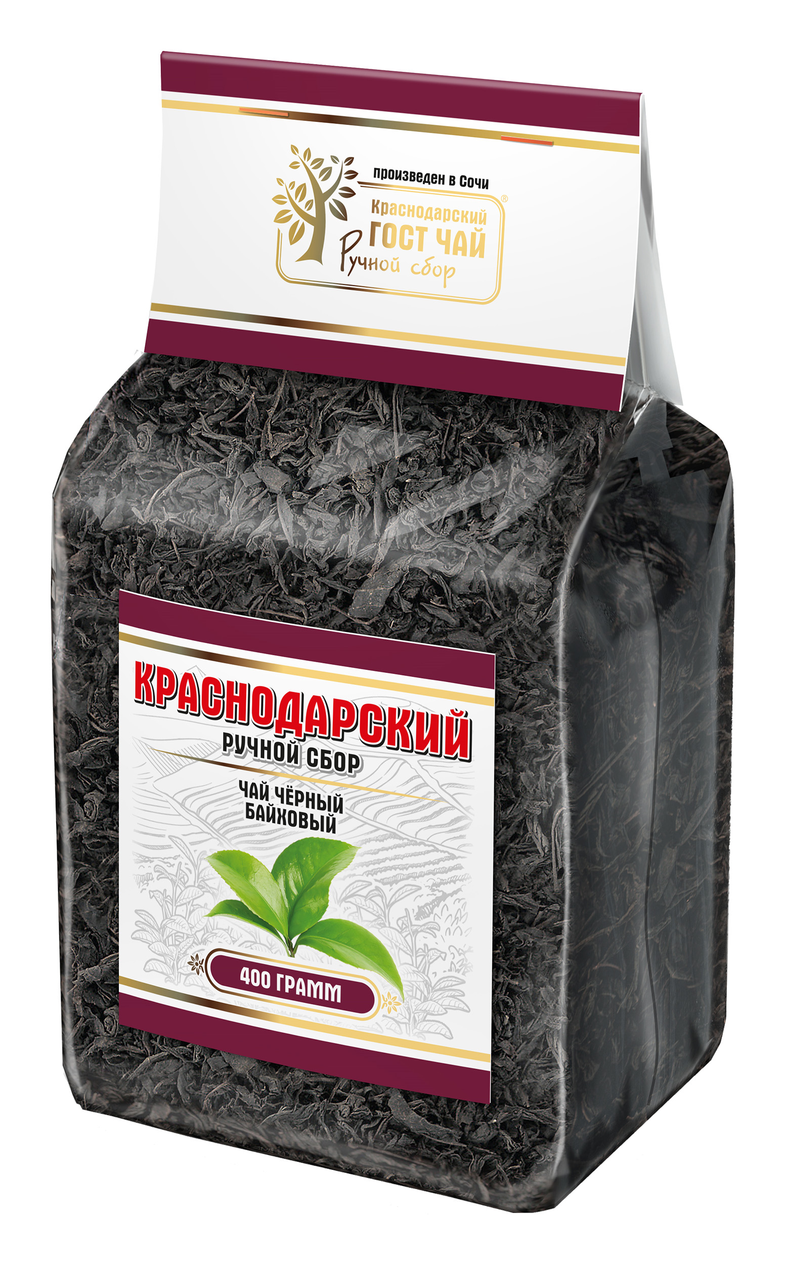 Чай черный Краснодарский Чай Ручной сбор листовой 400 г