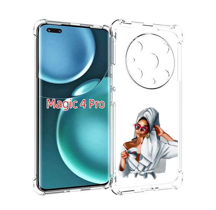 Чехол MyPads Девушка в белом халате женский для Honor Magic4 Pro