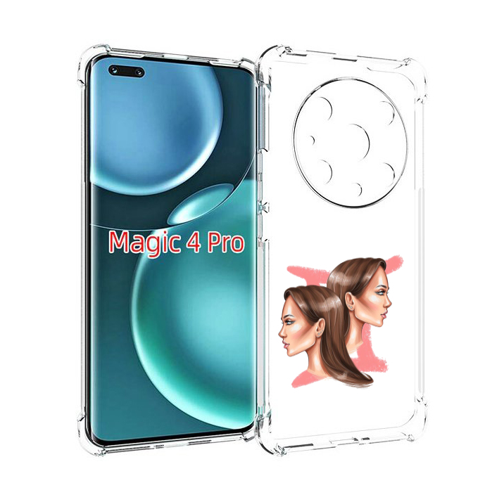 

Чехол MyPads Девушка-Близнецы женский для Honor Magic4 Pro, Прозрачный, Tocco