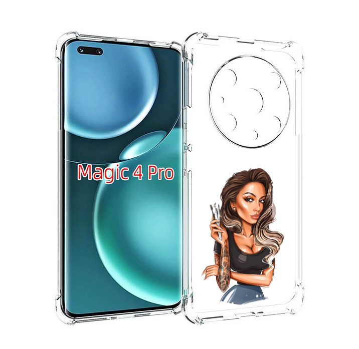 

Чехол MyPads Девушка-бровист для Honor Magic4 Pro, Прозрачный, Tocco