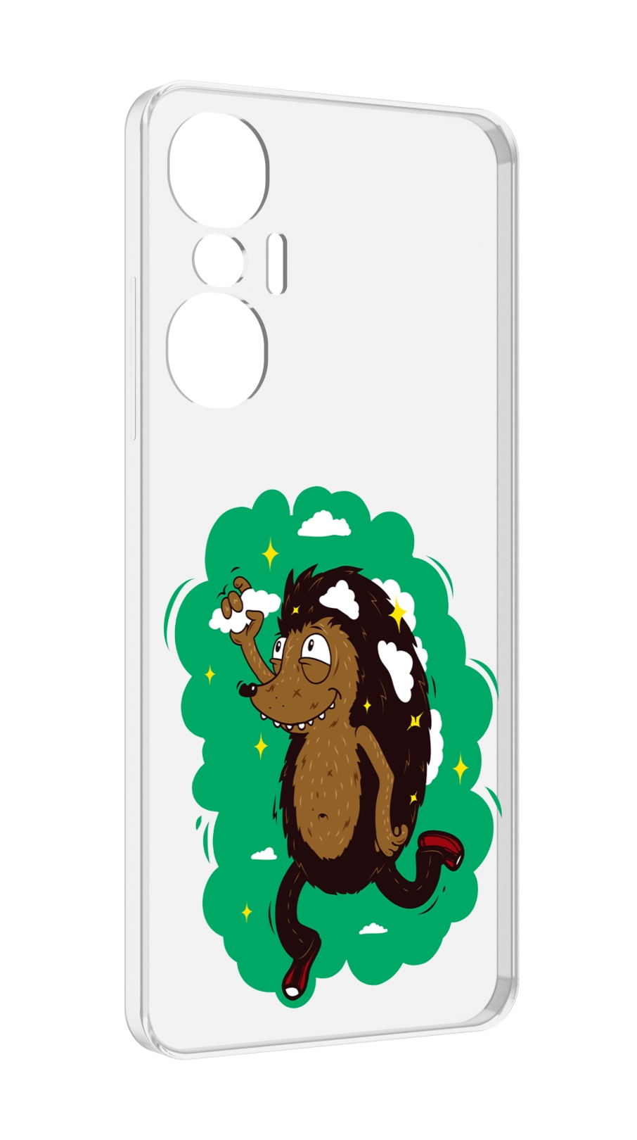 

Чехол MyPads Ежик в облаках для Infinix Hot 20S противоударный, Tocco