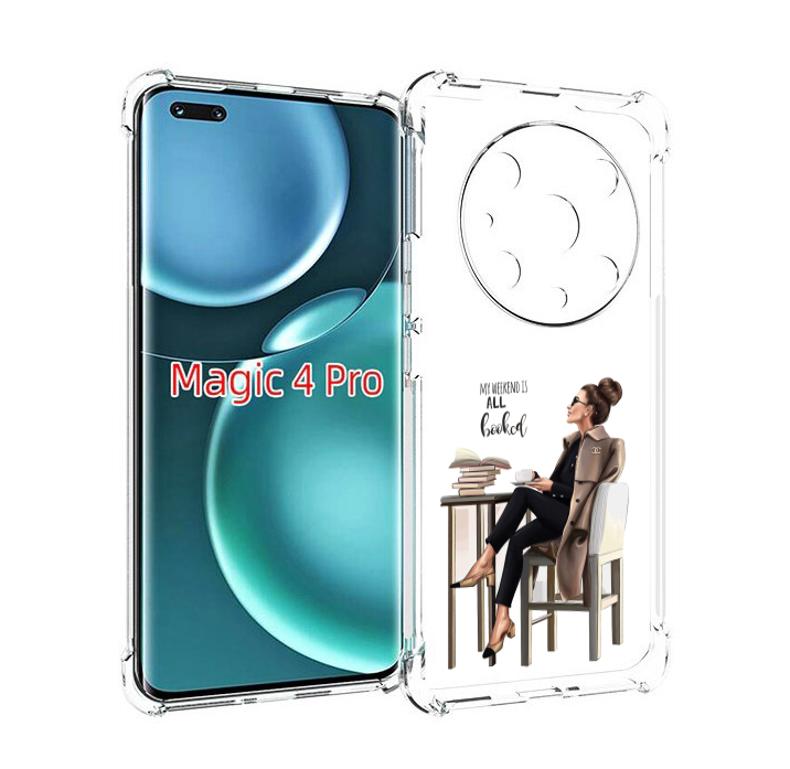 

Чехол MyPads Девушка-в-кофейне для Honor Magic4 Pro, Прозрачный, Tocco