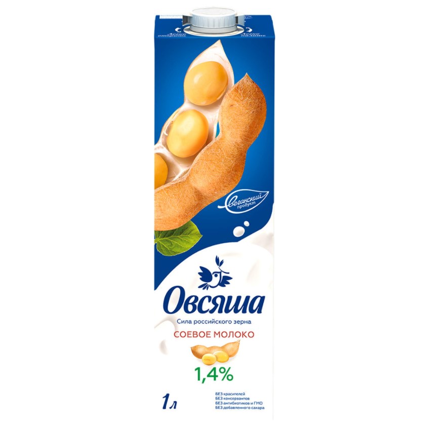 

Напиток соевый Овсяша 1,4% 1 л