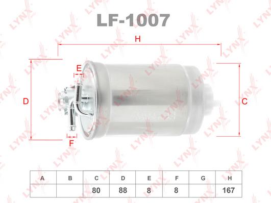 

Фильтр Топливный LYNXauto LF1007
