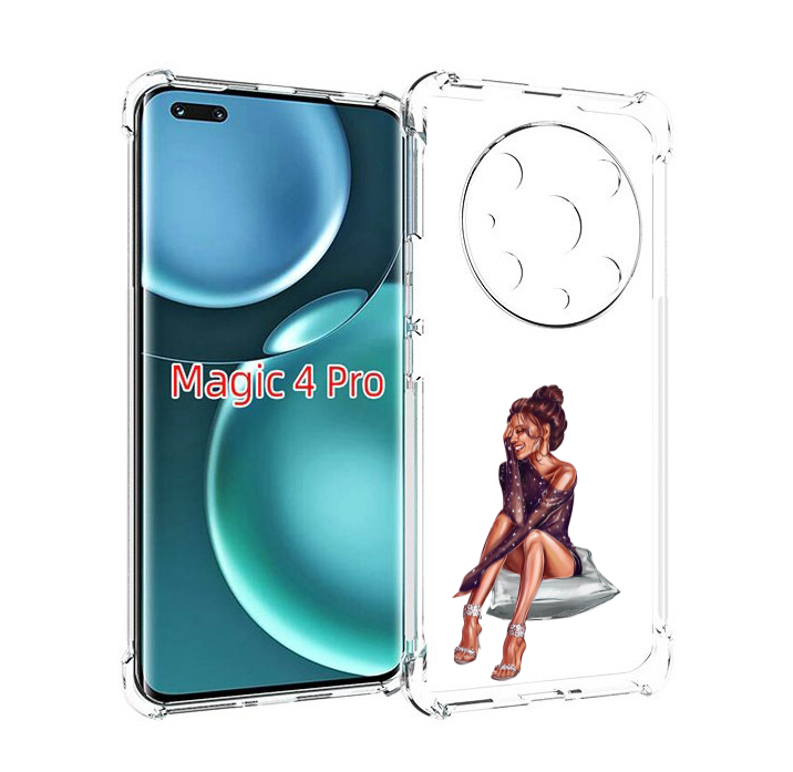 Чехол MyPads Девушка-на-подушке женский для Honor Magic4 Pro