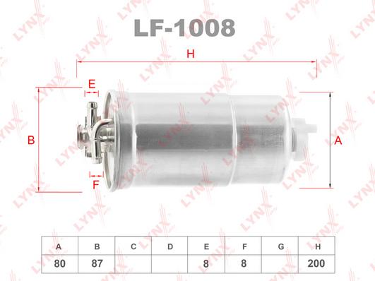 

Фильтр Топливный LYNXauto LF1008