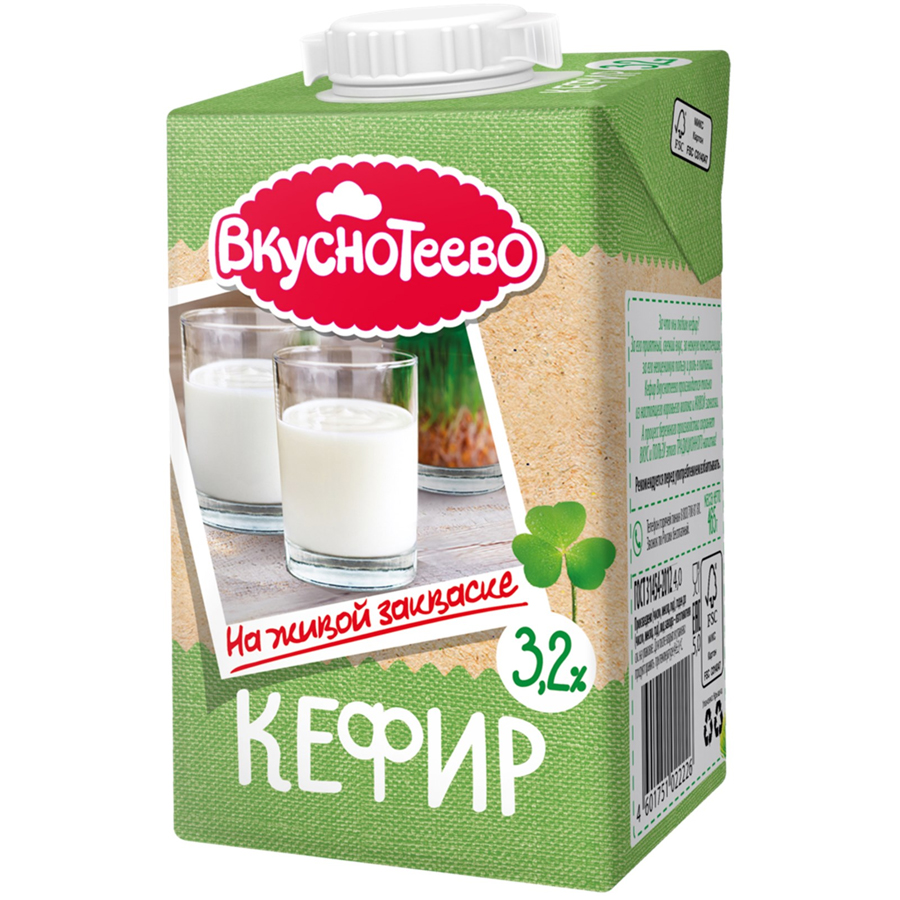 

Кефир Вкуснотеево 3,2% 465 г