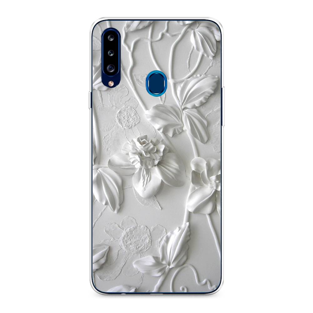 

Чехол Awog на Samsung Galaxy A20s / Самсунг A20s "Гипсовые цветы", 2100850-7