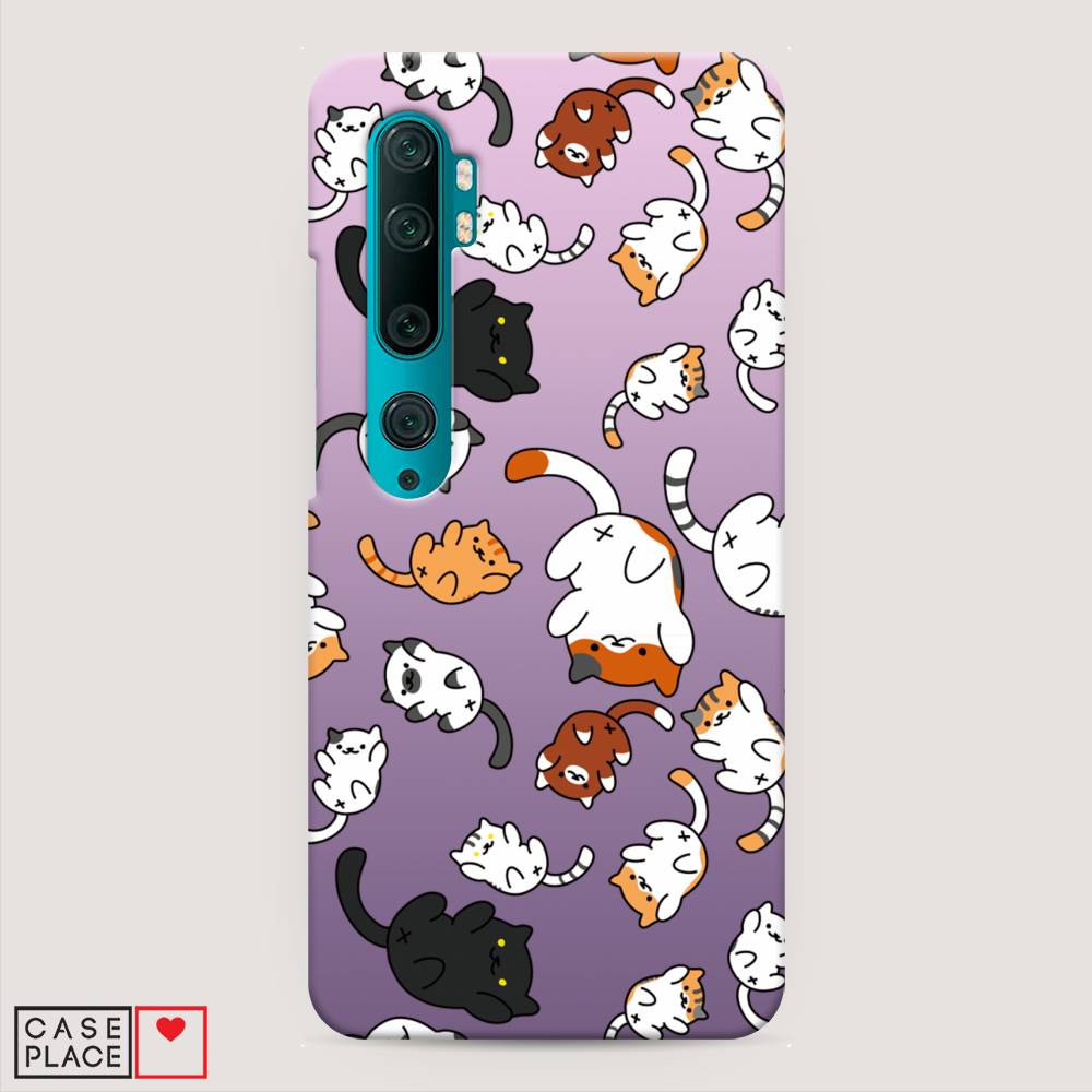 фото Пластиковый чехол "котопад" на xiaomi mi note 10 awog