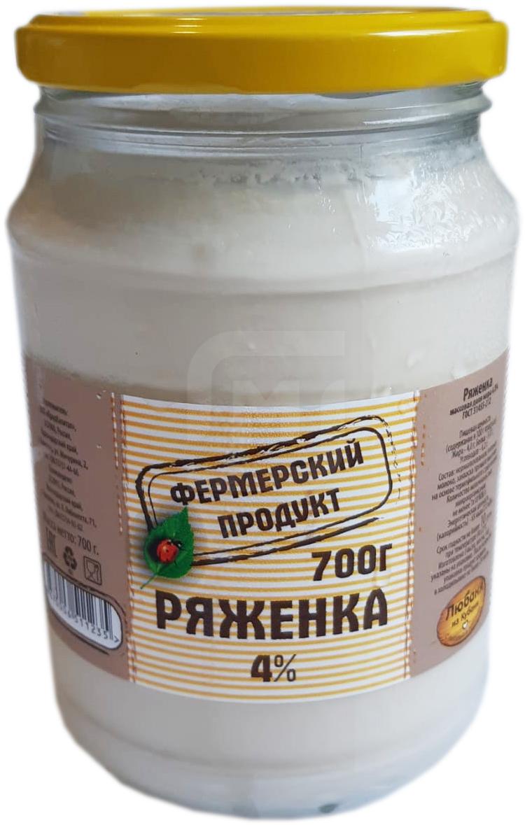 

Ряженка Фермерский продукт 4% БЗМЖ 700 мл