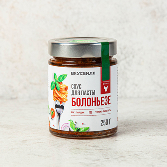 

Соус ВкусВилл для пасты Болоньезе 250 г