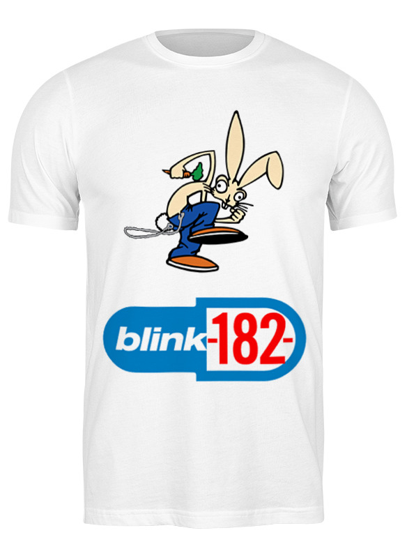 

Футболка мужская Printio Blink-182 rabbit белая 2XL, Белый, Blink-182 rabbit