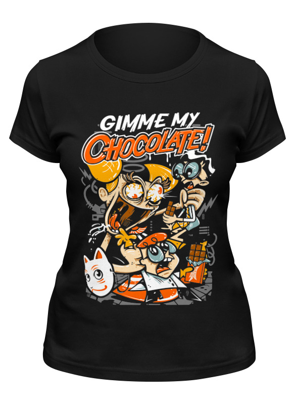 

Футболка женская Printio Гони мою шоколадку (gimme my chocolate) черная 2XL, Черный, Гони мою шоколадку (gimme my chocolate)