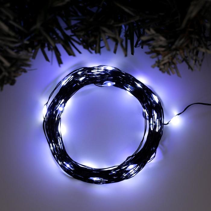 

Светодиодная нить Luazon Lighting Нить роса 10 м белый холодный, Нить роса