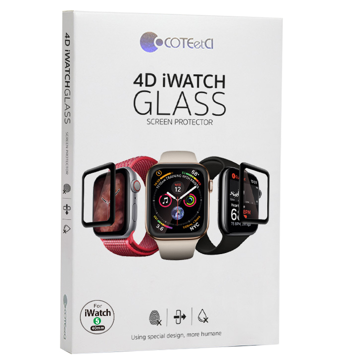 

Защитное стекло COTEetCI 4D для Apple Watch 6, черный, 40 mm