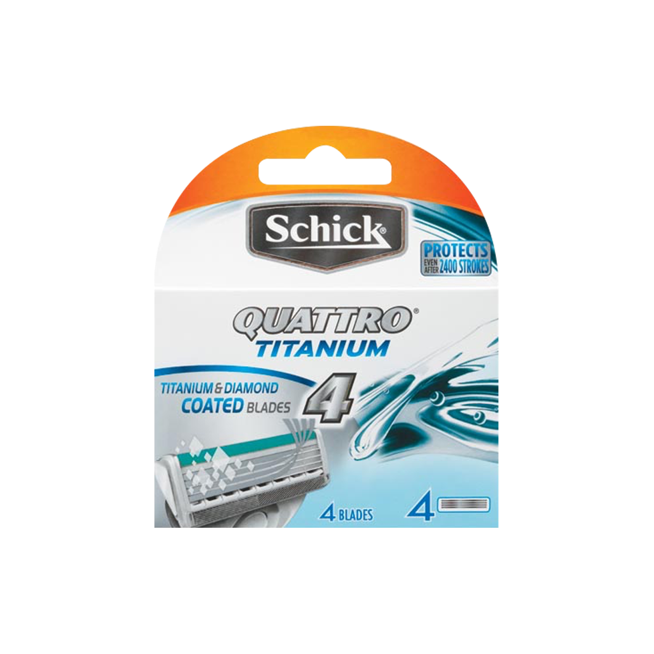 Кассеты для бритья schick quattro titanium sensitive 4 шт