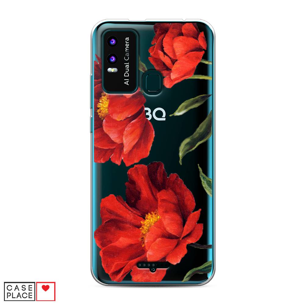 фото Чехол awog "красные маки" для bq 6630l magic l