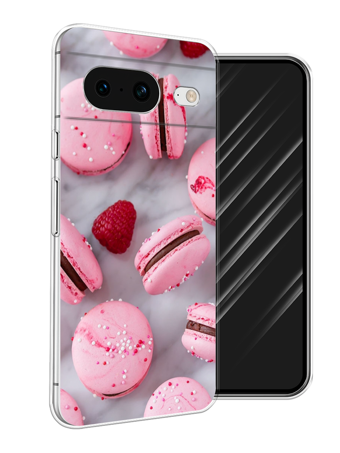 

Чехол Awog на Google Pixel 8 "Макарони с малиной", Серый;розовый, 271550-10