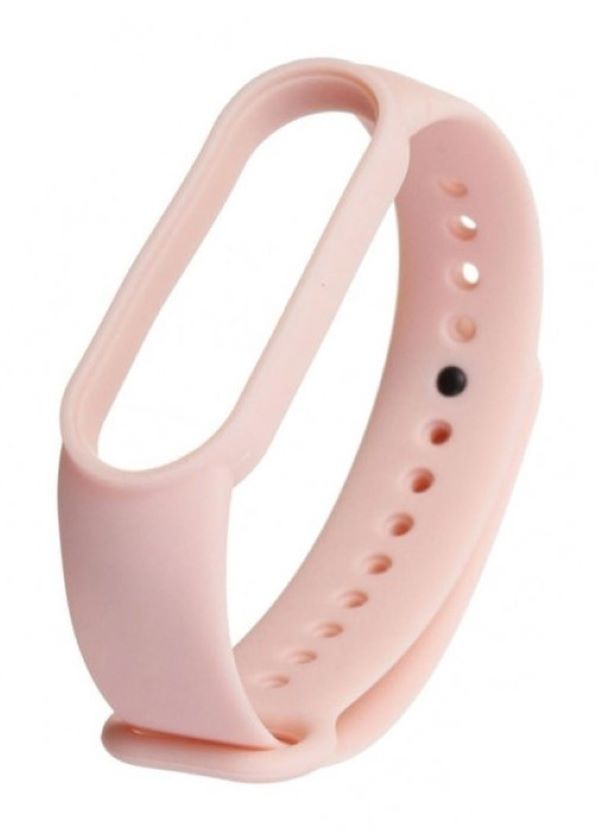 

Ремешок силиконовый для Xiaomi Mi Band 3/4 (12), бледно-розовый, на кнопке