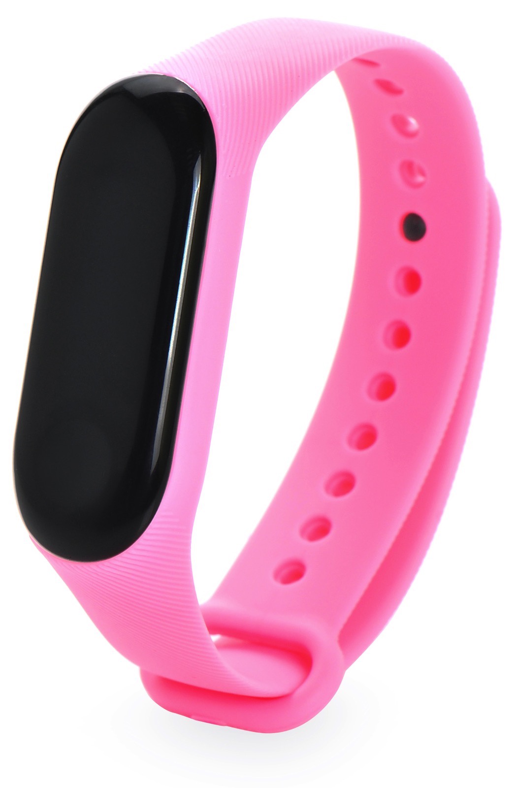 

Ремешок силиконовый для Xiaomi Mi Band 3/4 (18), розовый, на кнопке