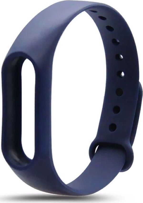 

Ремешок силиконовый для Xiaomi Mi Band 3/4 (2), синий, на кнопке