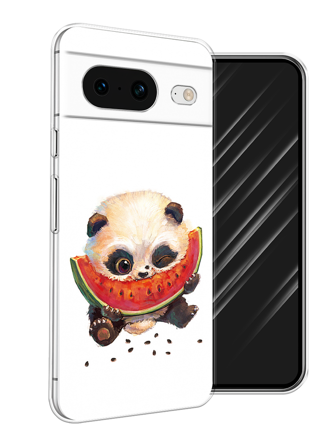 

Чехол Awog на Google Pixel 8 "Малыш панды с арбузом", Белый;красный, 271550-1