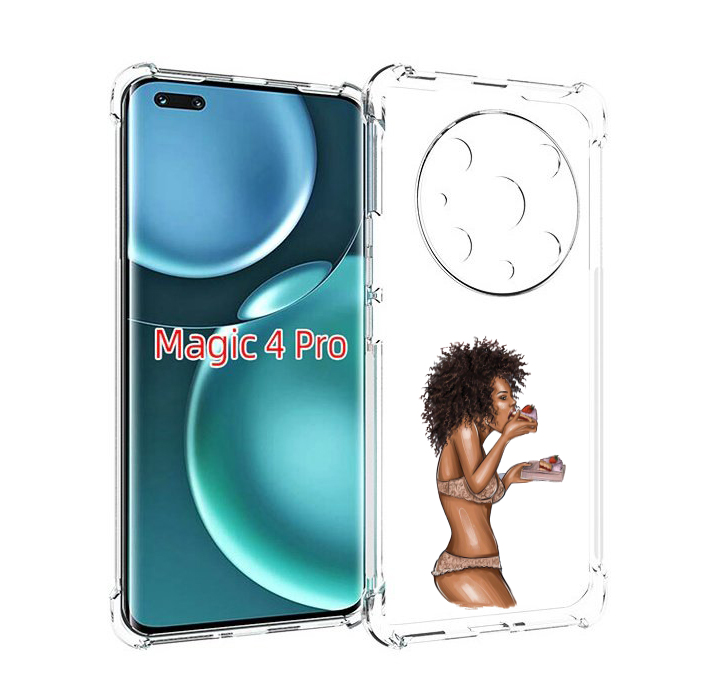 

Чехол MyPads Девушка-с-пирожными женский для Honor Magic4 Pro, Прозрачный, Tocco