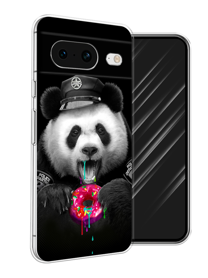 

Чехол Awog на Google Pixel 8 "Панда police", Черный;белый;розовый, 271550-2