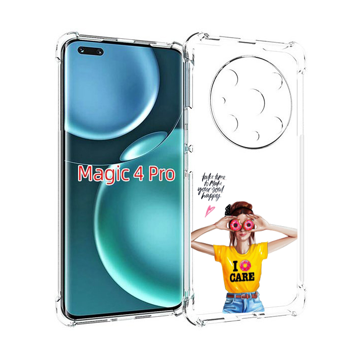 

Чехол MyPads Девушка-с-пончиками женский для Honor Magic4 Pro, Прозрачный, Tocco