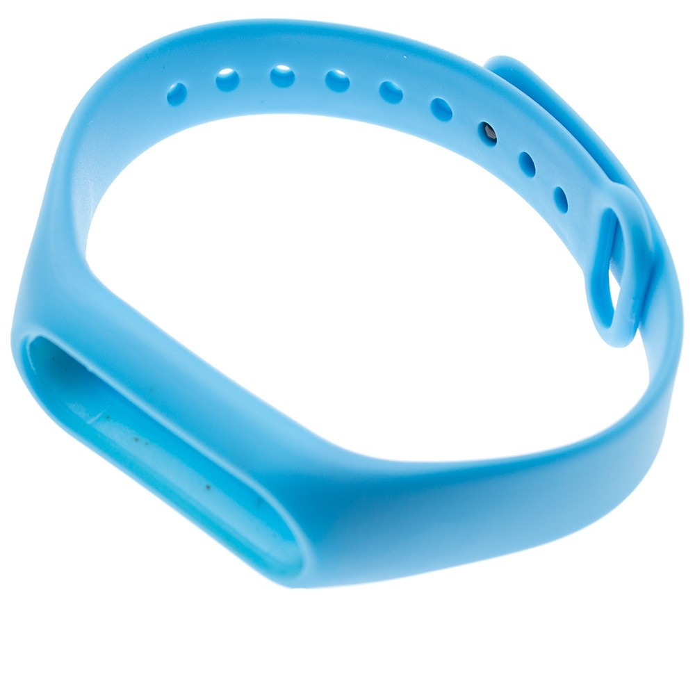 

Ремешок силиконовый для Xiaomi Mi Band 3/4 (3), лазурный, на кнопке
