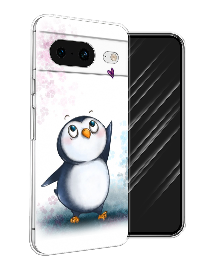

Чехол Awog на Google Pixel 8 "Пингвин и сердечко", Белый, 271550-1