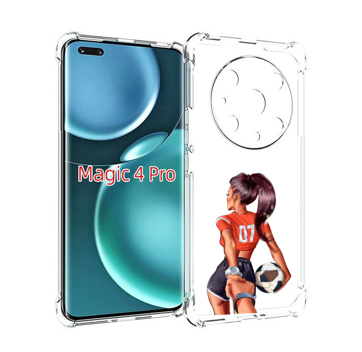 

Чехол MyPads Девушка-футболистка женский для Honor Magic4 Pro, Прозрачный, Tocco