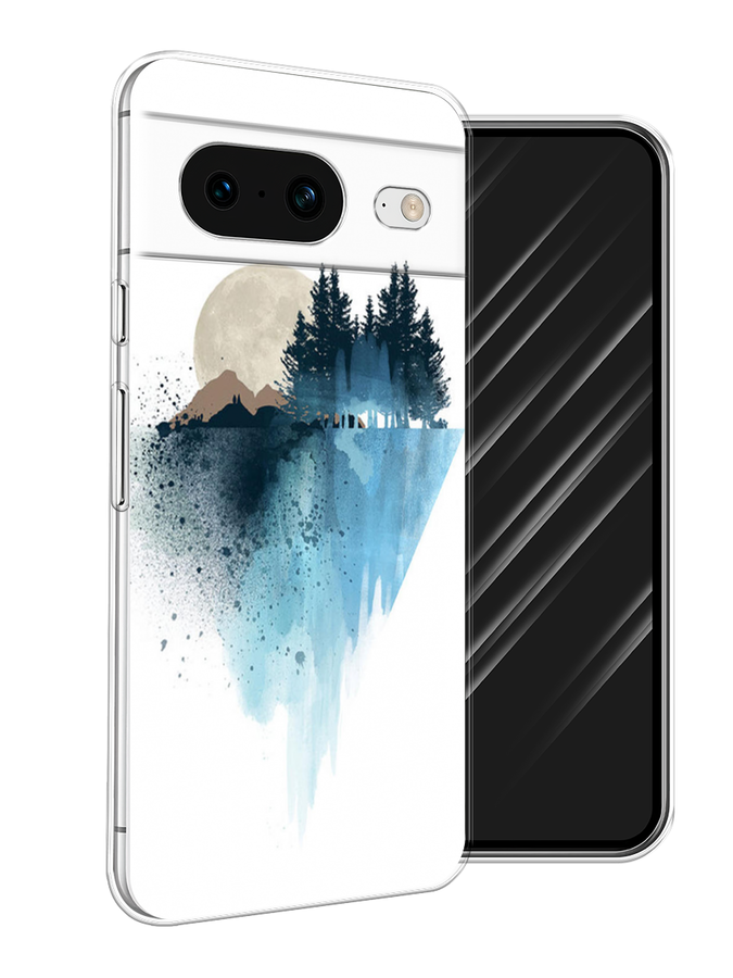 

Чехол Awog на Google Pixel 8 "Горы 5", Голубой, 271550-4