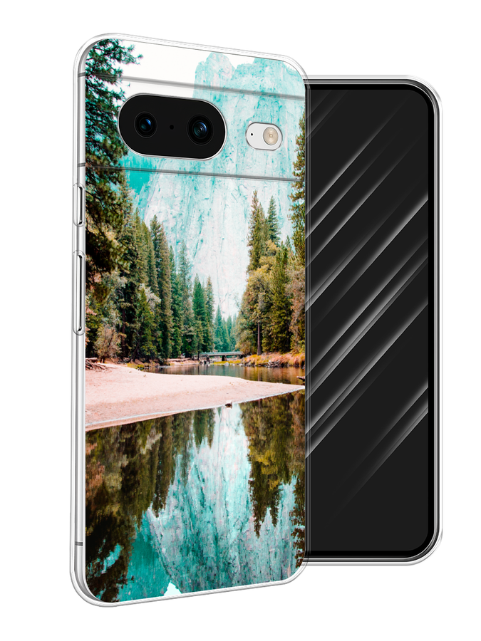 

Чехол Awog на Google Pixel 8 "Горы 11", Зеленый;голубой, 271550-4