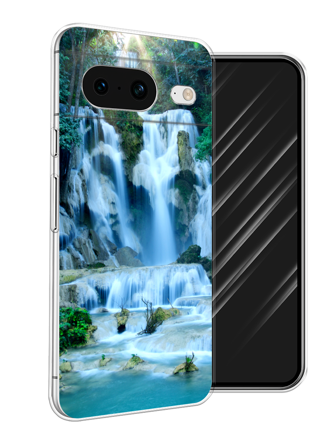

Чехол Awog на Google Pixel 8 "Водопад 8", Голубой;зеленый, 271550-4
