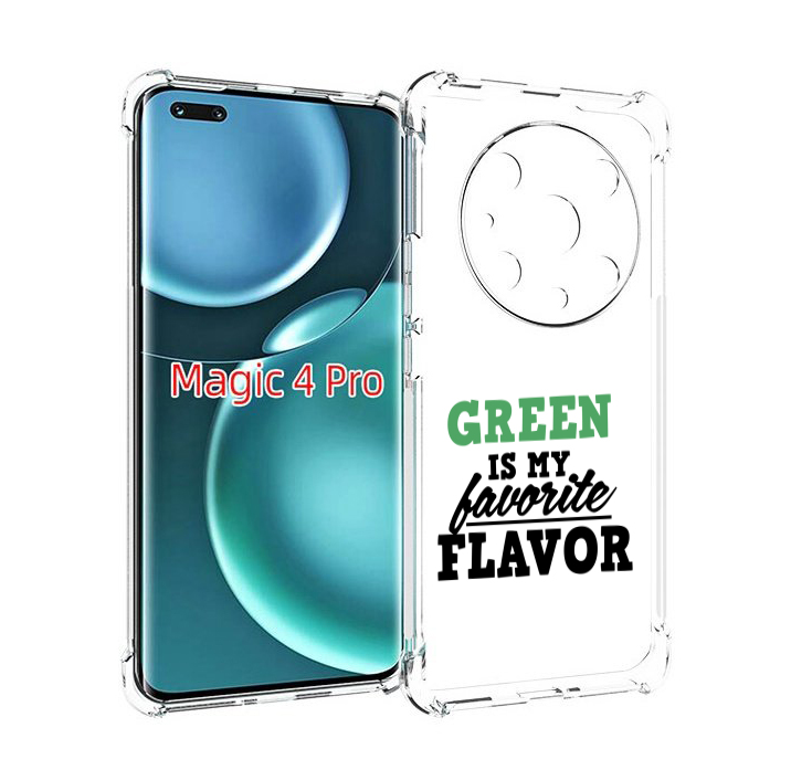 

Чехол MyPads Зеленый-фаворит для Honor Magic4 Pro, Прозрачный, Tocco
