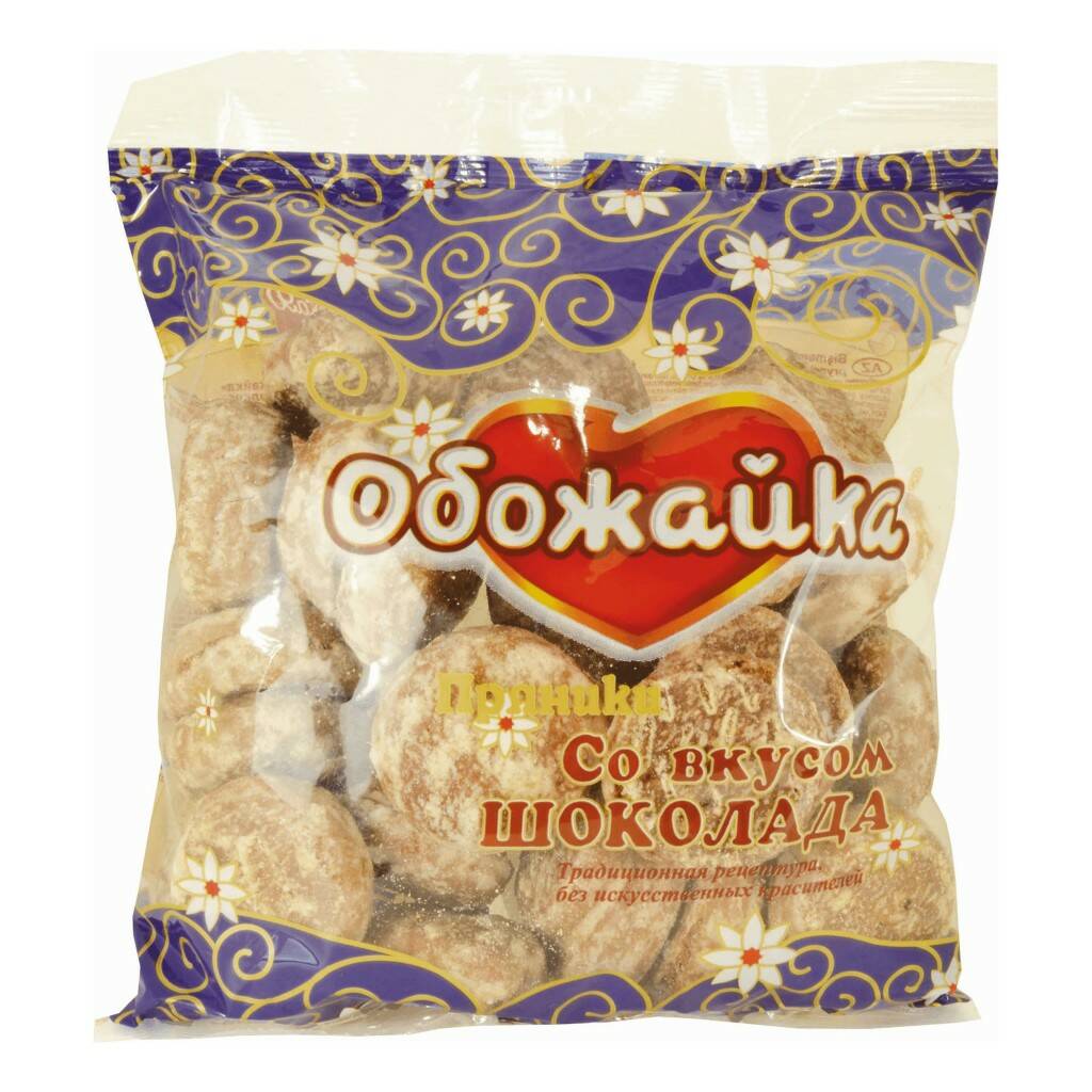 

Пряники Обожайка шоколадные 380 г