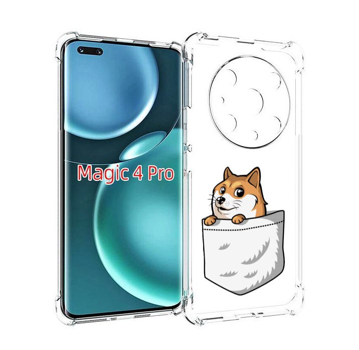 

Чехол MyPads Корги в кармане для Honor Magic4 Pro, Прозрачный, Tocco