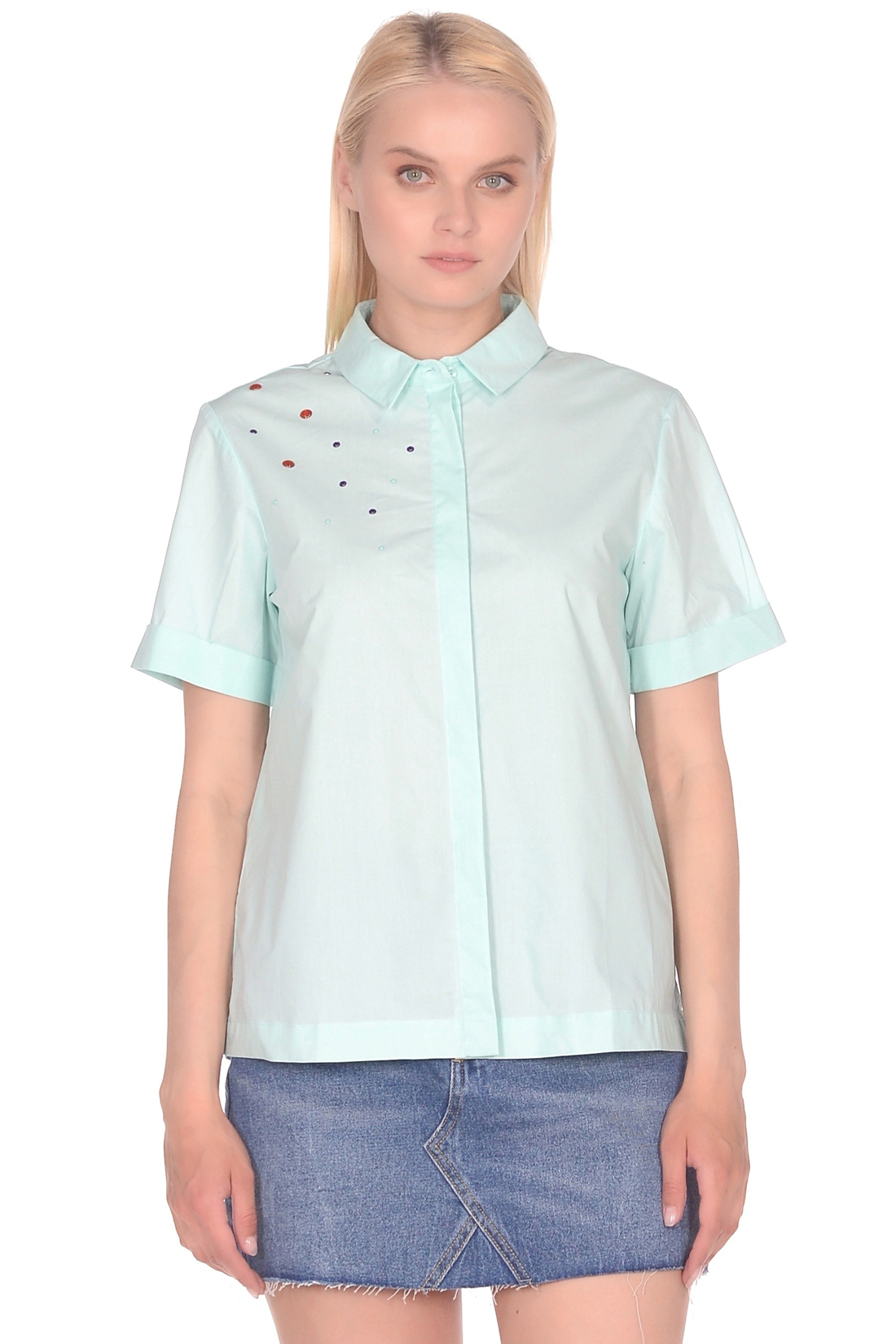 Рубашка женская Baon B199029 голубая L