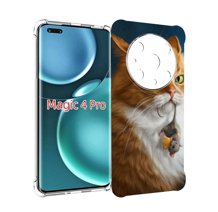 

Чехол MyPads Кот-и-мышь для Honor Magic4 Pro, Прозрачный, Tocco