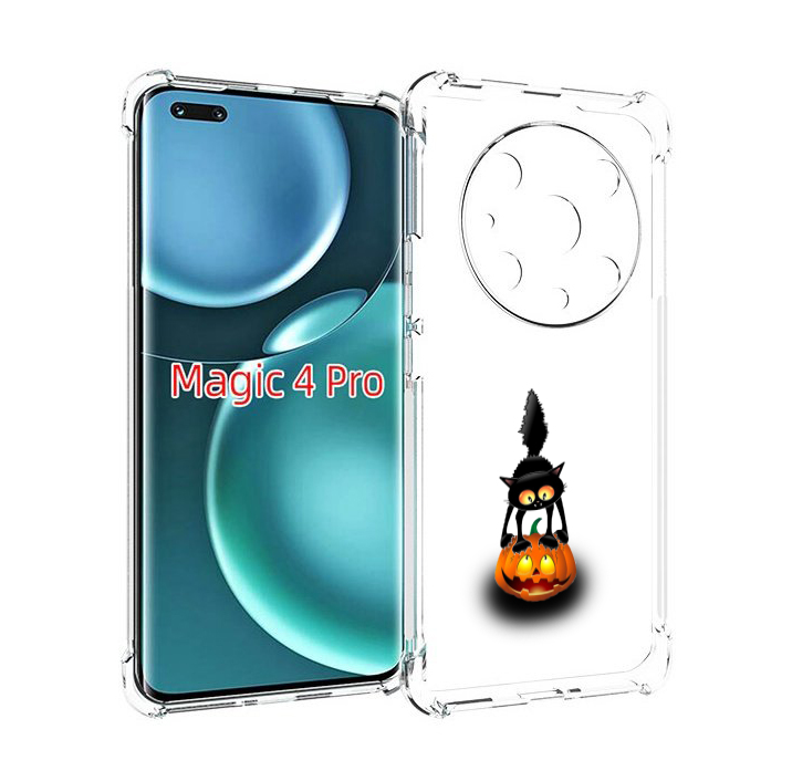 

Чехол MyPads Котик с тыквой для Honor Magic4 Pro, Прозрачный, Tocco